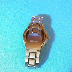 電波ソーラー 良品 セイコー ドルチェ 7B24-0AX0 黒文字盤 チタン デイト NMR メンズ腕時計 