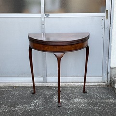 イギリス製 ハーフムーン コンソール テーブル アンティーク