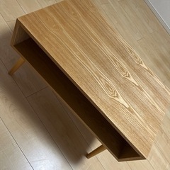 美品　天然木化粧繊維板サイドテーブル　テレビ台　使い道多様！
