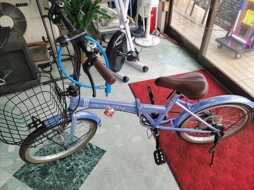 【店頭10%OFF】折り畳み式　6段変速付き　20インチ　自転車　中古　リサイクルショップ宮崎屋住吉店23.12.9k