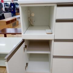 ★ジモティ割あり★  レンジボードブルーム付き 白 H200.5×D50×W114 クリーニング済み OJ2888