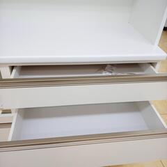 ★ジモティ割あり★  レンジボードブルーム付き 白 H200.5×D50×W114 クリーニング済み OJ2888