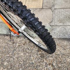 👉👉　ＭＴＢ　自転車　２６インチ　3x7変速　オレンジサドル　新品　配達可能