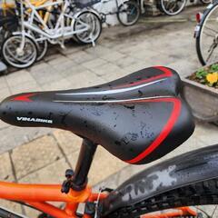 👉👉　ＭＴＢ　自転車　２６インチ　3x7変速　オレンジサドル　新品　配達可能
