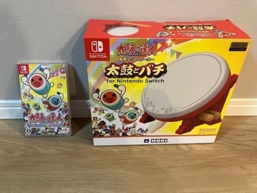 太鼓の達人　Switchソフトと太鼓とバチ
