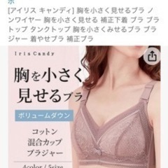 値下げしました！ 新品未使用 胸を小さく見せるブラ