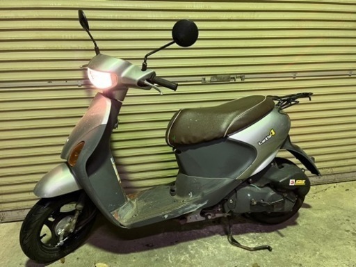 【売約済】実働 BT新品 バリ溝 スズキ CA45A レッツ4  4スト インジェクションバイク 原付 スクーター シルバー