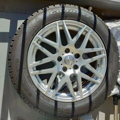 アルファード10後期 17インチスタッドレス グッドイヤー ICE NAVI6（225/55R17）+社外アルミ×4本+タイヤラック1台 多摩センター駅付近手渡し