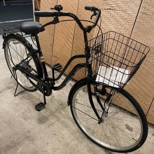 【売約済み】　【極美品・12月購入品】自転車　シティバイク　ママチャリ　街乗り　町乗り　ちょい乗り　　サイモト自転車｜SAIMOTO 26型 自転車 パティオボックスSE（ブラック/シングルシフト） FW-B260BA-BC-BAA カゴ　バスケット