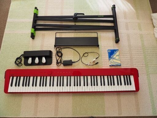 値下げしました！【美品、保証期間中】CASIO Privia PX-S1000RD 3本ペダルSP-34　Xスタンド他付