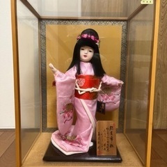 日本人形　美品　ガラスケース入り　市松人形