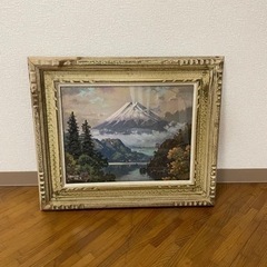 古い額縁(富士山の風景)