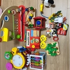【無償】知育おもちゃ、ベビーカー用おもちゃ、リストおもちゃなど12点