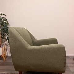 最終値下げ】NOCE 1人がけソファ グリーン