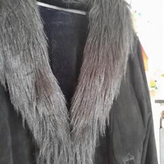 MARIE·CLAUDE 豚革 フェイクファーコート Mブラック