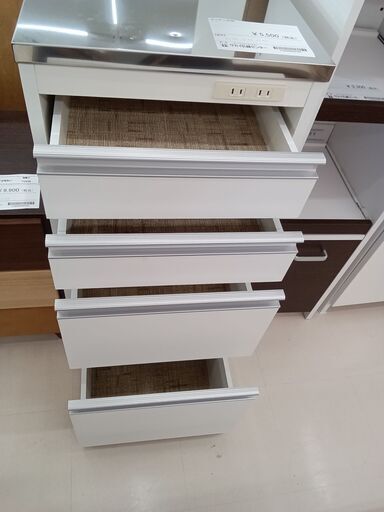 ☆ジモティ割あり☆ キッチン収納 ホワイト W45×D45×H95 クリーニング 