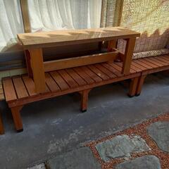  縁台  テーブル(木製)