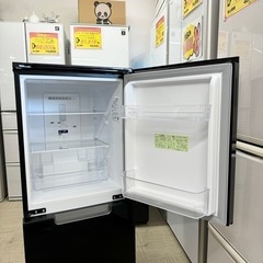 【超美品‼️】高級♪ シャープ 2021年製 152Lノンフロン冷凍冷蔵庫 ガラスドア プラズマクラスター搭載 ピュアブラック♪