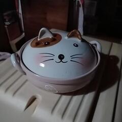 新品、未使用✨土鍋、鍋蓋。珍しい猫デザイン😸　鍋、土鍋（１…