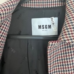 MSGMツイードチェックコート　【クリーニング済】