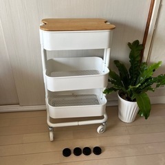 新生活に如何？　IKEA イケア ロースフルト ワゴン ホワイト...