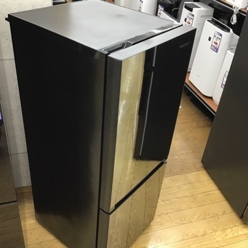 #L-29【ご来店頂ける方限定】Hisenseのミラートップ2ドア冷凍冷蔵庫です