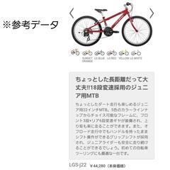 ルイガノ【22ｲﾝﾁ】LOUIS GARNEAU【J22】子供用自転車/キッズサイズ/マウンテンバイク/レッド/軽量アルミフレーム【前後ギア付き】