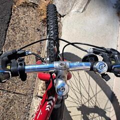 ルイガノ【22ｲﾝﾁ】LOUIS GARNEAU【J22】子供用自転車/キッズサイズ/マウンテンバイク/レッド/軽量アルミフレーム【前後ギア付き】