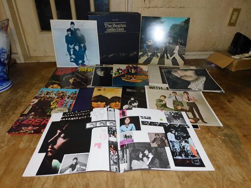 値下げ。格安中古ビンテージ　ＴＨＥBeatles・ビートルズレコード盤　全１３種・１４枚　１９８曲セット、（歌と演奏、プロフィール写真付き）　レコード盤。　東芝ＥＭＩ　Ｔｈｅ　Beatlesコレクション　ＥＡＳ－６６０１０－２３　１セット限定。
