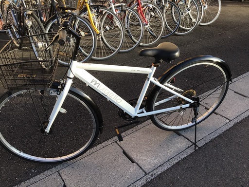 27インチ白色中古自転車整備済みmugello