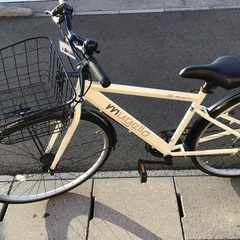 27インチ白色中古自転車整備済みmugello