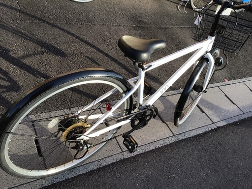 27インチ白色中古自転車整備済みmugello