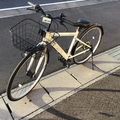 27インチ白色中古自転車整備済みmugello