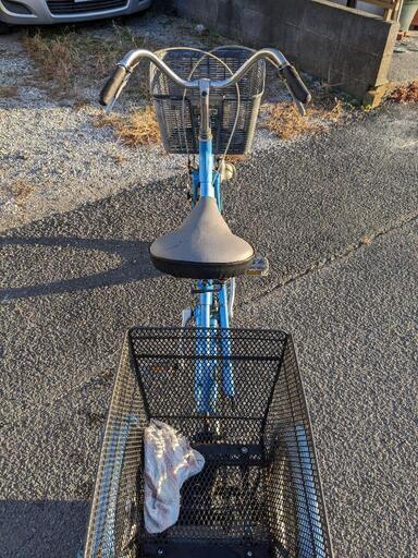 三輪車 ブリジストン ワゴン ブルー 20インチ 買い物に最適 引き取り