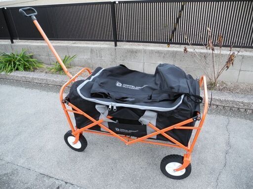 観音寺 アウトドアに！ キャンプに！ 仕事の荷物運びに！ DOD ボストンバッグワゴン 120L 未使用品中古扱い