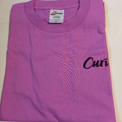 未使用　ピンク色　カーブス刺繍　半袖 Tシャツ　Sサイズ