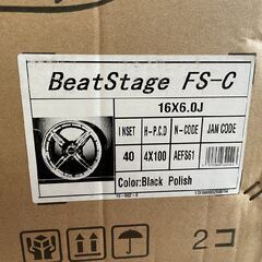 新品 BLEST BeatStage FS-C ブレスト ビートステージ 16インチ 4本 6J4HPCD100+40 ブラポリ ライズ ロッキー等　(JRH033)