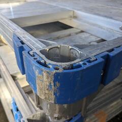 中古軽量アルミ台車 1t(1000kg)台車 ブレーキ付き 6輪タイプ