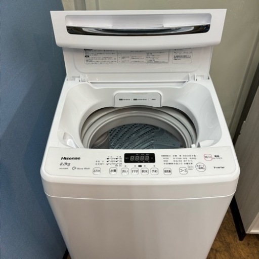 I744  ジモティー限定価格！ HIsense 洗濯機 （8.0㎏） ⭐ 動作確認済 ⭐ クリーニング済