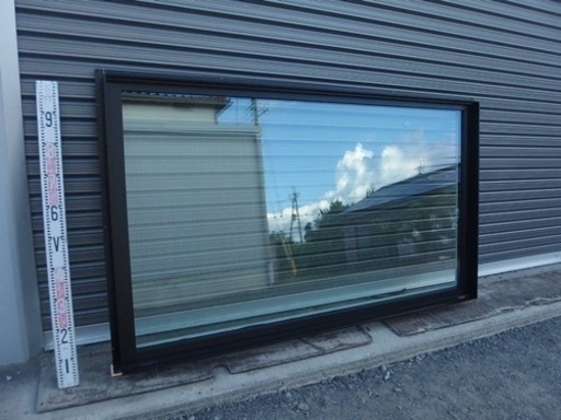 引取限定 アルミサッシ LowE アルゴンガス 透明 ペアガラス LIXIL サーモスX FIX窓 16209 (16509) ブラック