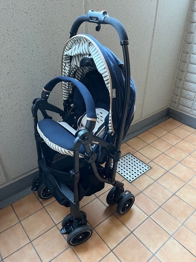 セット】ベビーカー本体&レインカバー コンビ メチャカル オート4