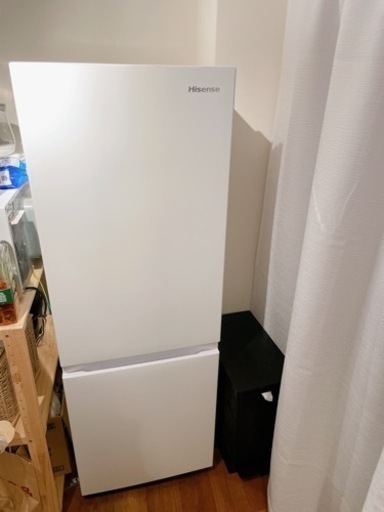 【ほぼ未使用】ハイセンス 冷蔵庫 幅49cm 175L ホワイト HR-D1701W 2ドア 右開き 大容量冷蔵室122L スリム