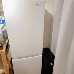 【ほぼ未使用】ハイセンス 冷蔵庫 幅49cm 175L ホワイト...