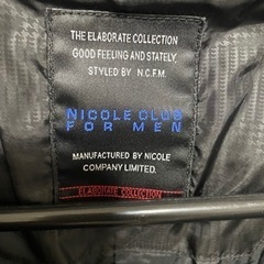 NICOLE CLUB FOR MEN★ジャケット★黒　ニコル