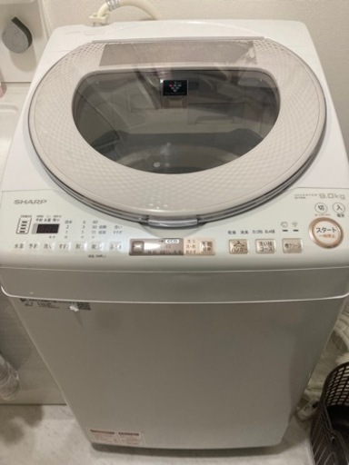 シャープ 洗濯機 es-tx9a-n 2020年製 引き取り限定