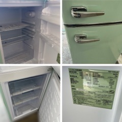 J3151 高年式！人気レトロデザイン！1点限り！6ヶ月保証付き！ 2ドア冷蔵庫  アイリスオーヤマ IRIS OHYAMA PRR-142D-LG レトロデザイン冷蔵庫 130L  2022年製 新品参考価格39,800円 動作確認、クリーニング済み 【リユースのサカイ柏店】流山市 中古冷蔵庫 松戸市 中古冷蔵庫 我孫子市 中古冷蔵庫 船橋市 中古冷蔵庫 守谷市 中古冷蔵庫 取手市 中古冷蔵庫