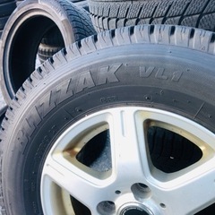 冬タイヤ 165R13 LT 軽バン軽トラ用2021年製スタッドレス アルミ付き4本組