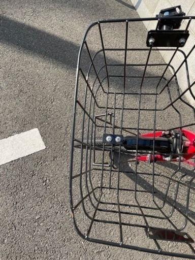 ブリジストン シュライン 24インチ 赤色 自転車 子供用 カゴ付き