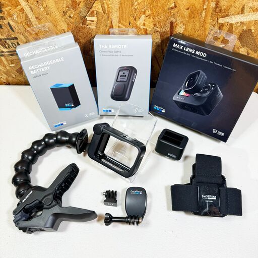 GoPro 純正MOD リモコン メディア MAX レンズ 充電器 バッテリ ヘッドバンド lens モジュラー HERO 9 Black