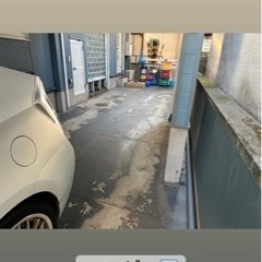 年末年始の大掃除　駐車場の洗浄　ブロック塀の洗浄